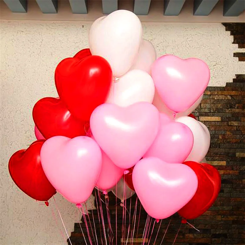 2,2 г 30 шт./лот в форме сердца латекс воздушные шары Гелиевый шар день рождения, свадьба украшение для свадьбы украшения дома аксессуары