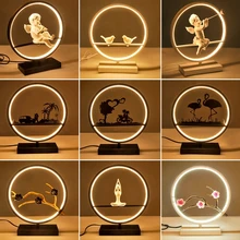 Светодиодный настольный светильник, настольные лампы для спальни, гостиной, Ночной светильник, прикроватный Настольный светильник, Домашний Светильник, декоративный светильник с регулируемой яркостью, лампа