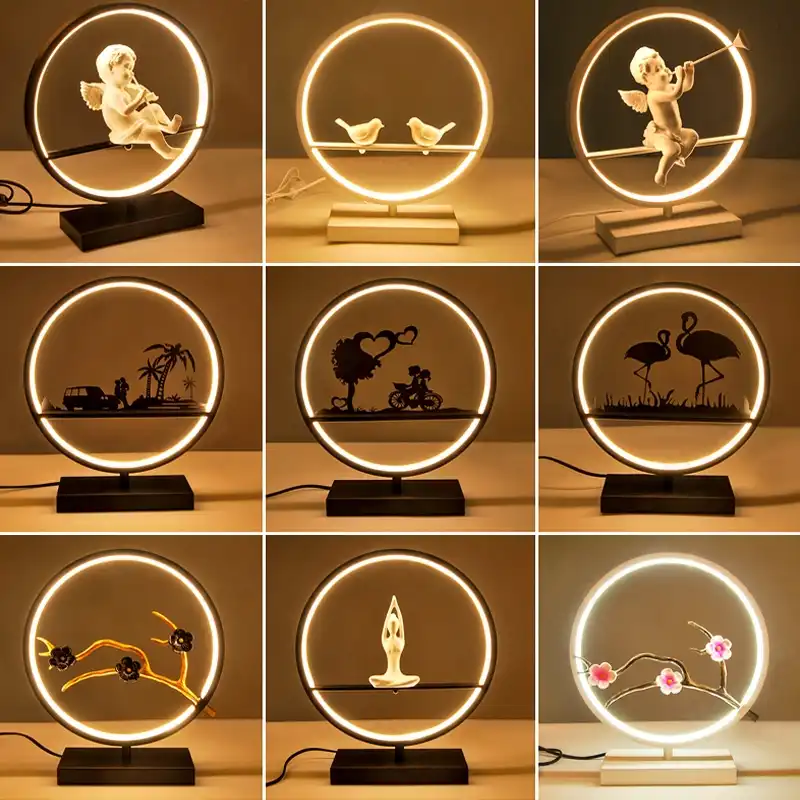 Artpad Wood Decoration Lamp Shades for Table Lamps Flower 3 Color