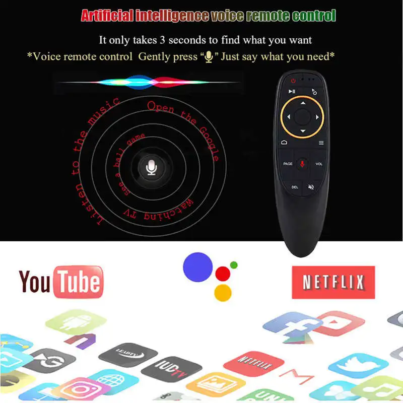 Android 8.1 Amlogic S905X2 Smart Tv Box Lpddr4 4G 2.4Ghz & 5Ghz Wifi Bluetooth 4K 3D Set Top Box With For Google Voice Control