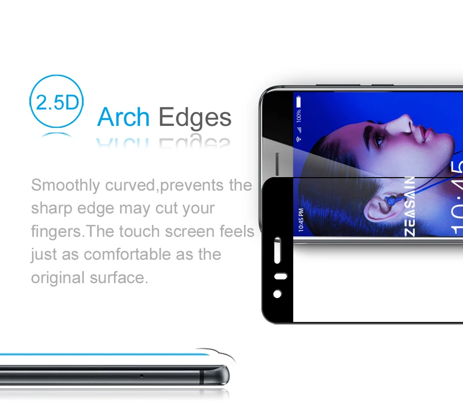 2 Pack Original ZEASAIN 2.5D 9H Full Cover Tempered Glass Screen Protector For Huawei Honor 9 Honor9 Protective Glass Film (11)