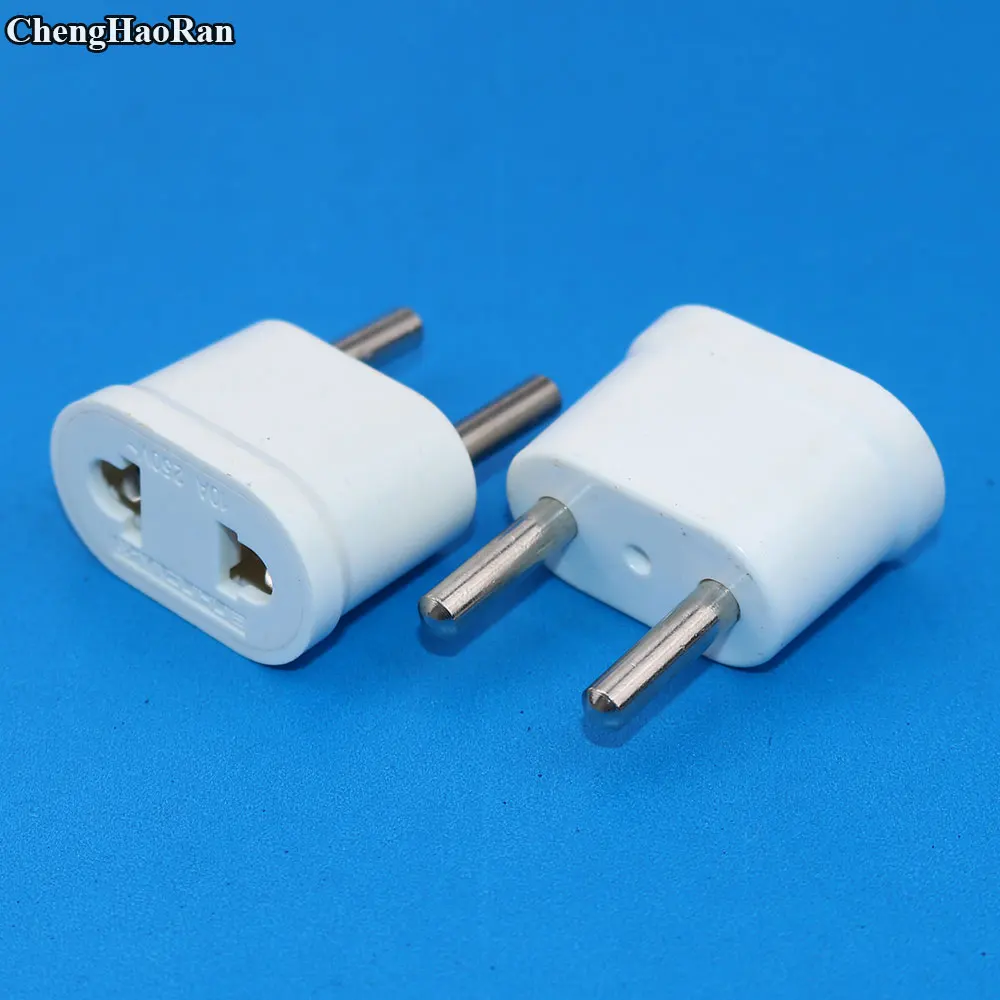 ChengHaoRan US USA to EU EURO Europe 4 8 MM Pins адаптер питания для путешествий зарядное устройство