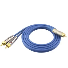 High Premium Male RCA to 2 RCA Male Subwoofer Audio Cable TV DVD Amplifier Subwoofer Speaker RCA to Dual RCA AV Cable Cords