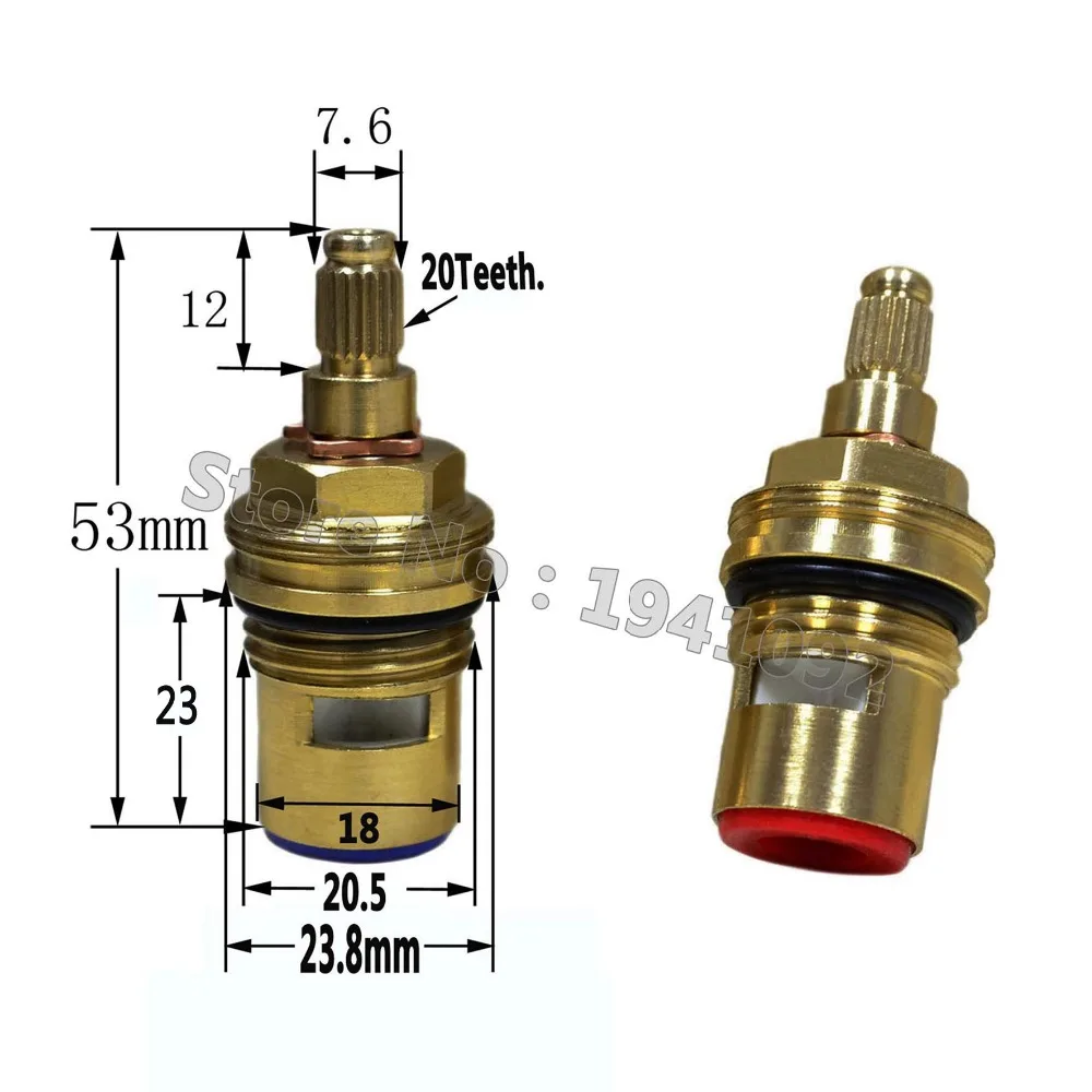 53mm Fits DAMIXA Replacement Brass Ceramic Disc Cartridge Quarter