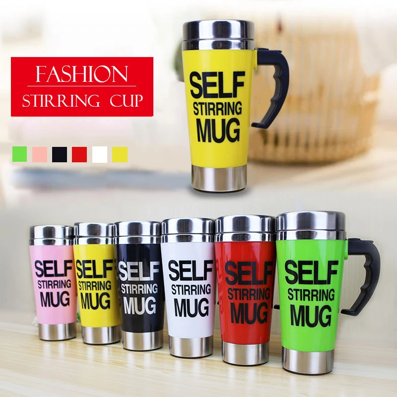 

500ml Coffee Milk Automatic Mixing Cup Self Stirring Mug Stainless Steel Thermal Cup Electric Lazy Smart Double Insulated Cup