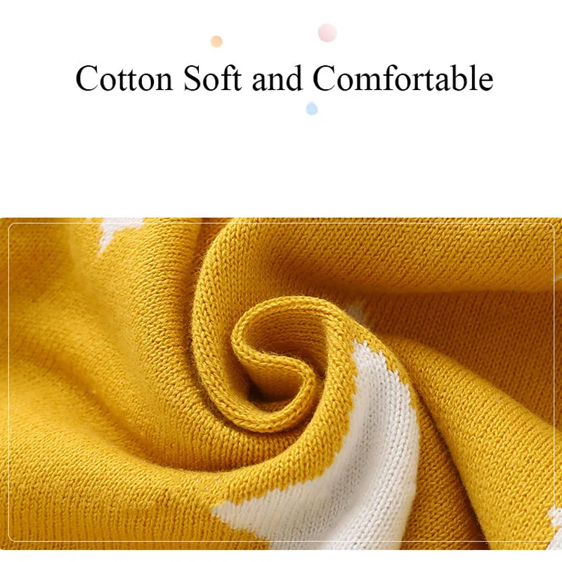 Stars Baby Sweater Vest Infant Kids Boys Girls Round Collar Button Closure Knit Outfit Coat Cotton Soft Comfortable for Spring (4)