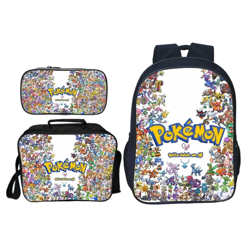 

Beautiful Pokemon Pikachu Backpack Children Boys Girls 3Pcs/Sets Rucksack Fashion Surprise Gift Backpack Beautiful Backpack