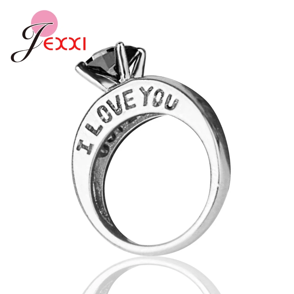 

Genuine Exquisite Wedding Engagement Rings 925 Sterling Silver Colors Cubic Zirconia Symbol of Love Romantic Lover Gift
