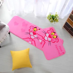Image 1 - New Luxury cartoon Pink Panther Tắm Mat Non slip Thảm mềm Chất Lượng san hô nhung Rug Shower Thảm cho Phòng Tắm phòng bếp