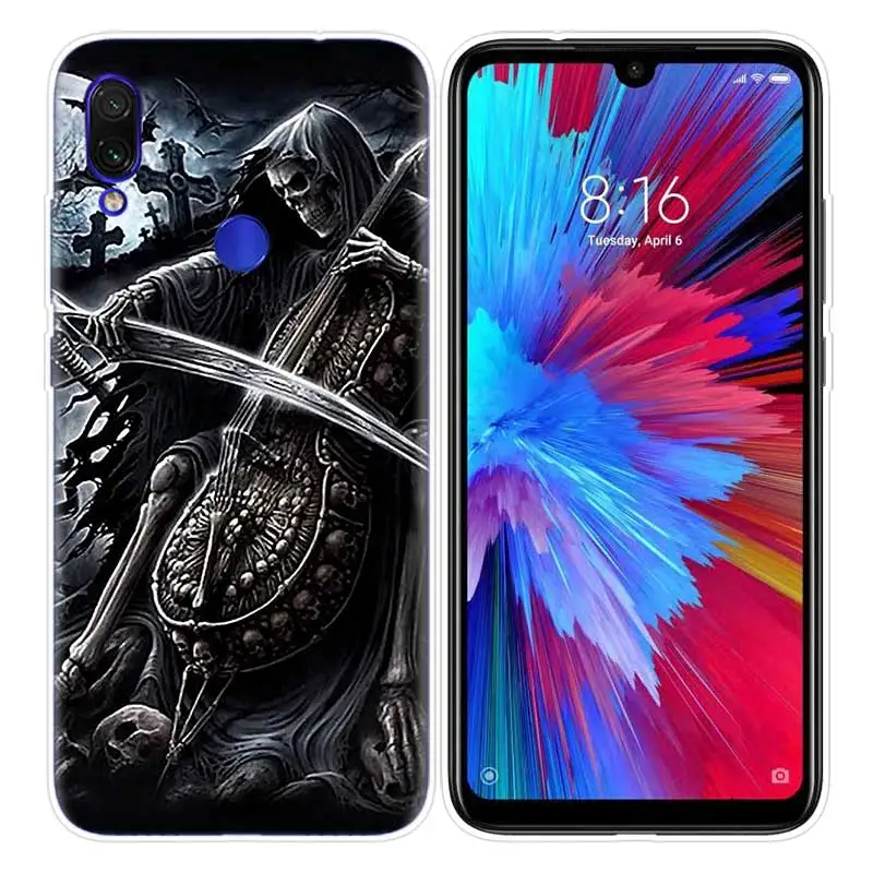 Чехол с черепом для Xiao mi Red mi Note 7 7S K20 Y3 GO S2 6 6A 7A 5 Pro mi Play 9T A1 A2 8 Lite Poco F1 - Цвет: 05