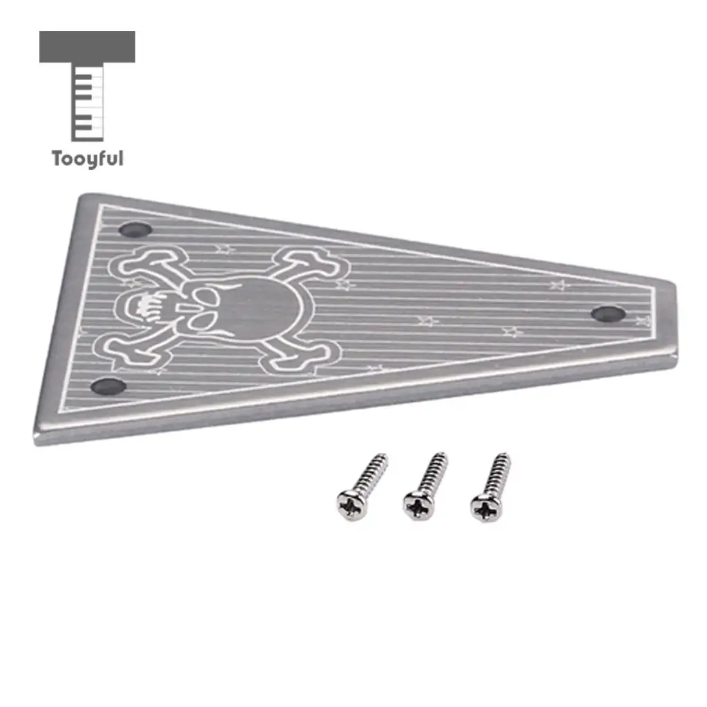 Tooyful Truss Rod Cover Plate with 3 Pcs Mounting Screws for Jackson Electric Guitar