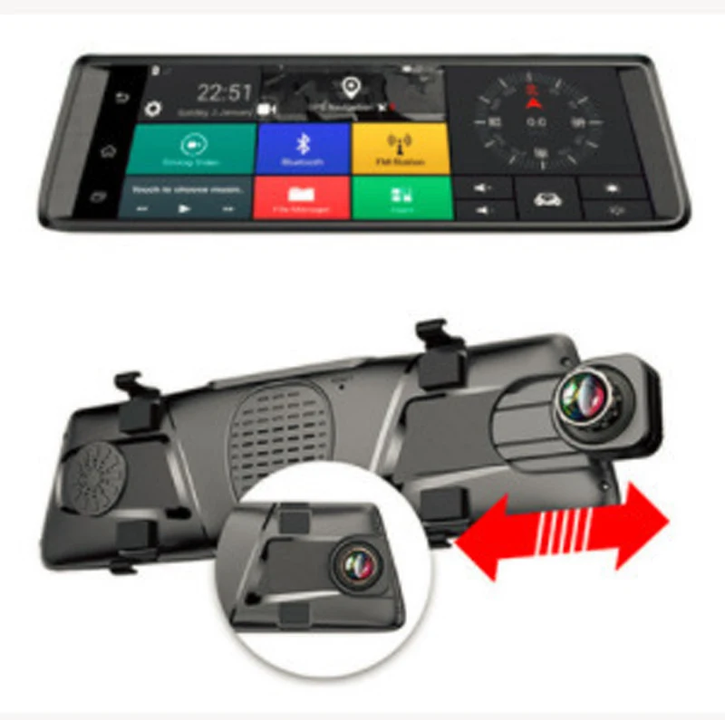 

Free DHL Car DVR Rear View Mirror Kit 10 inch full screen Wide Vision Car Camera DVRs Car Mirror Smart Android navigation