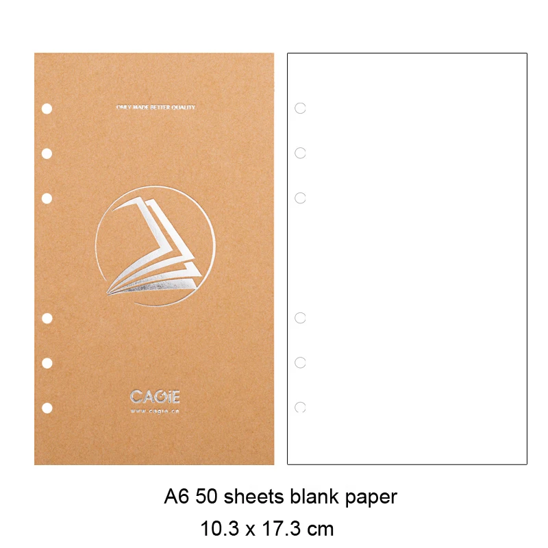 CAGIE New Blank Paper a7/a6/a5 Journal Refills Notebook Filler Paper Spiral Sketchbook Papper CAGIE New Blank Paper a7/a6/a5 Journal Refills Notebook Filler Paper Spiral Sketchbook Papper