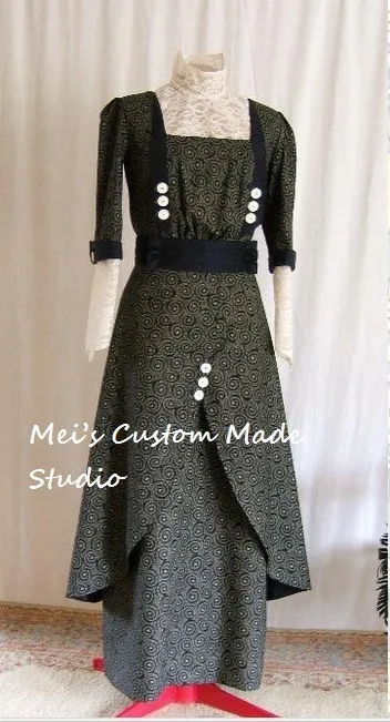 

Custom Made -1800s Victorian Dress 1890s 1900s Edwardian&Titanic Style VIP Class Status Reenactment Dress/Party Dress