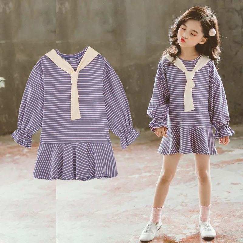 

Girl Dresses 2019 New Princess Dress Girl Long Sleeve Back To School Dress Children Clothes Ribe Fille 10 Ans Toddler Dresses 12