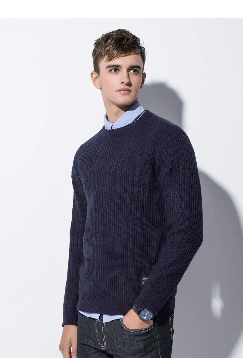 3Color Winter Men Pullover Sweaters Warm Thick Sweater Men Autumn Knited Male Pullover Jumper Navy Red Khaki Brand Muls M-4XL-01
