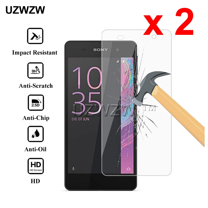 

2pcs For Sony Xperia E5 0.26mm 2.5D Premium Tempered Glass Protective Glass Film Screen Protector For Sony Xperia E5 Glass
