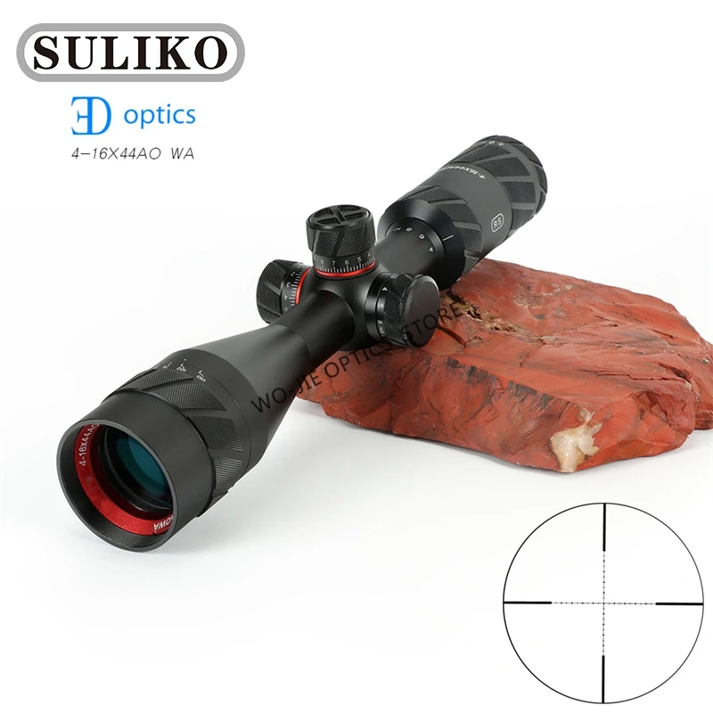 

Hunting Riflescope SULIKO 4-16Ч44AOWA Second Focal Plane Rifle Scope with Red Dot with 11mm or 20mm Mount Rifle Scope For Shooti