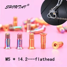 M5 * 14.2 Titanium Alloy Guide Wheel Bolt Screw Bicycle Rear Derailleur Bolt Jockey Wheel Bolt Bicycle Useful Bike Accessories