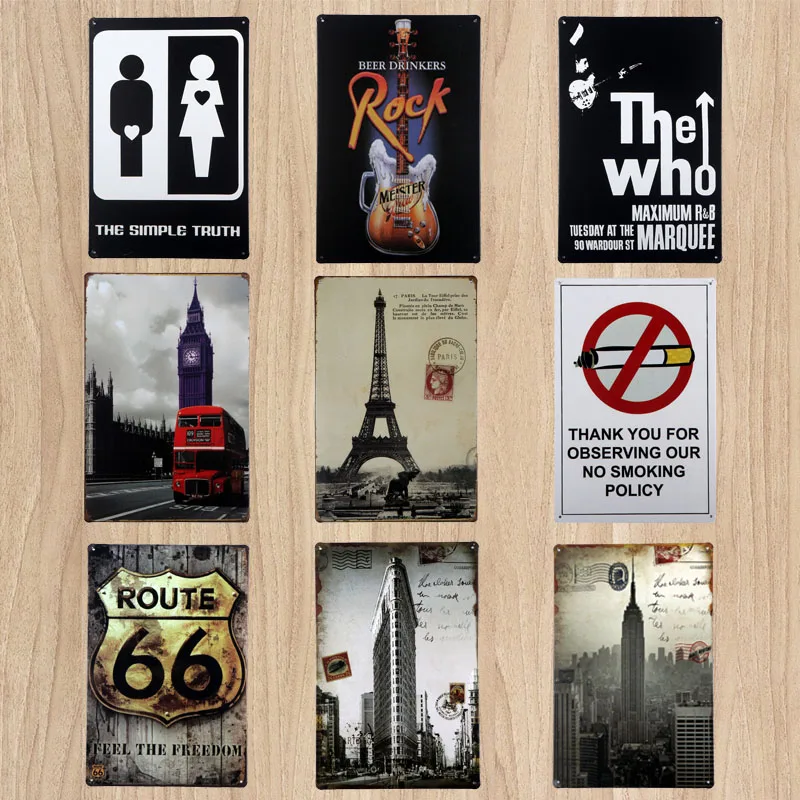 1pcs retro metal tin sign home bar vintage metal signs home decor vintage tin signs pub vintage decorative plates metal wall art - Metal Signs Home Decor 1pcs retro metal tin sign home bar vintage metal signs home decor vintage tin signs pub vintage decorative plates metal wall art - Metal Signs Home Decor