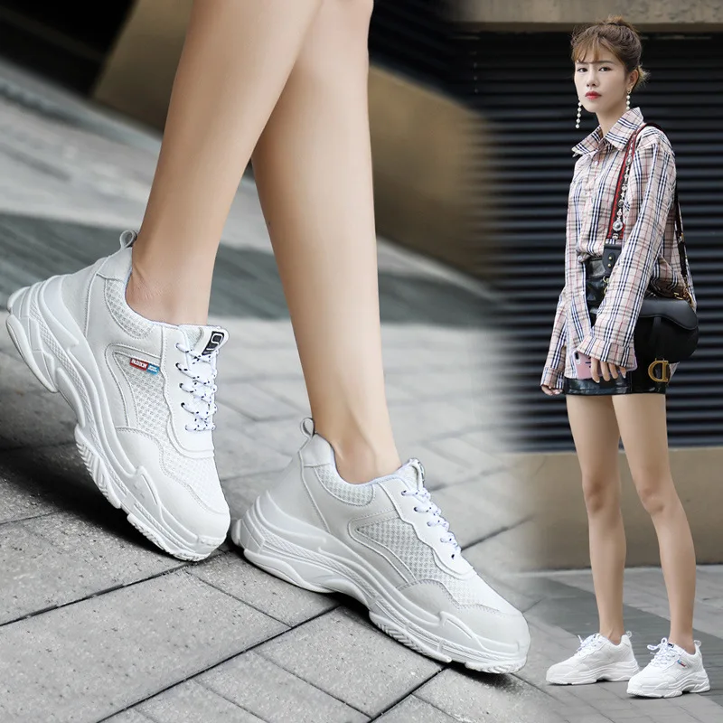 Voyage Étudiants Vieux 2019 Nouveau Mode Femmes Coréens Sport Confort Gratuite gris blanc De Chaussures Respirant Noir Décontracté Polyvalents Porter v8wON0mn