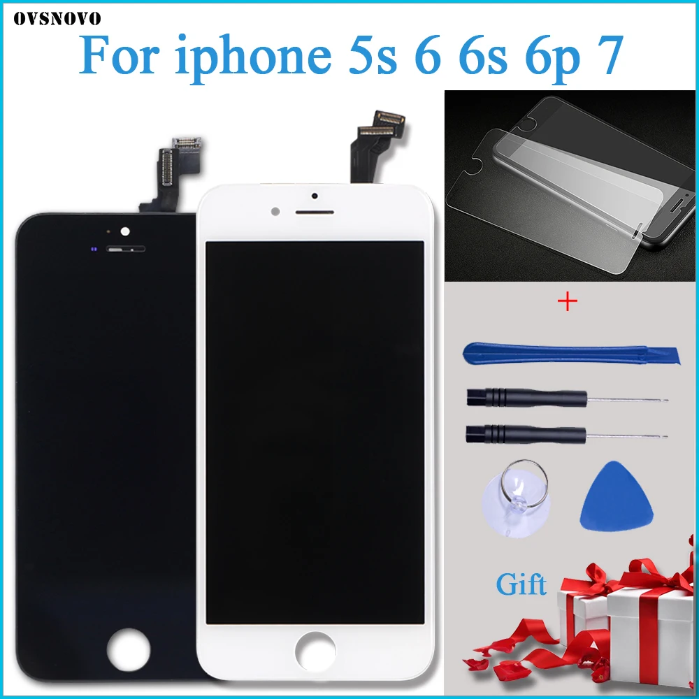 

White Black for iPhone 6s 7 6p with 3D Force Touch Screen Digitizer Assembly No Dead Pixel lcd Display for 5s 6 free Shipping