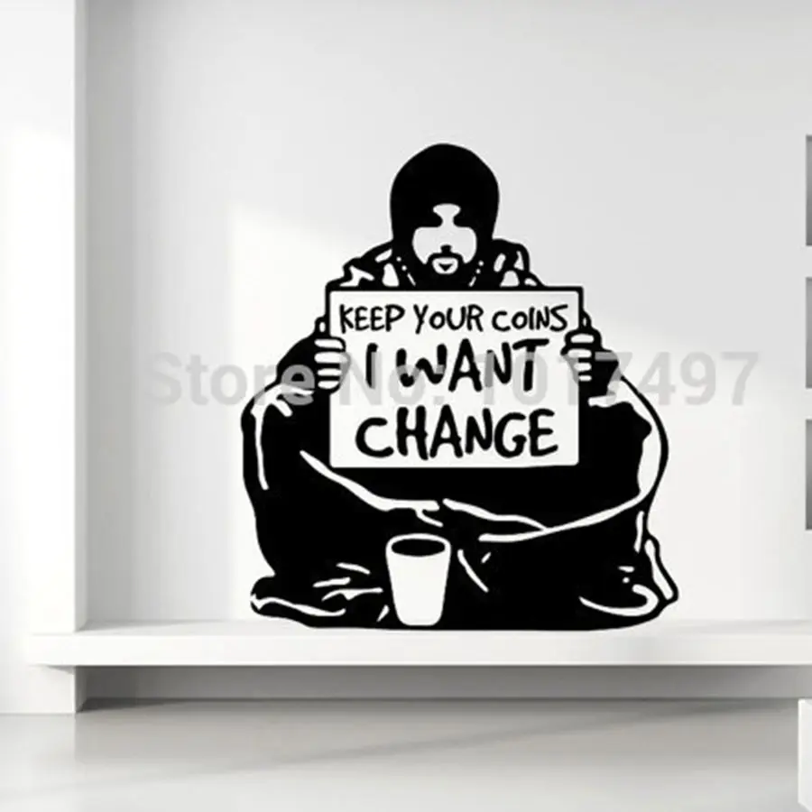 Бесплатная доставка Geekery BANKSY художественная виниловая наклейка подходит для