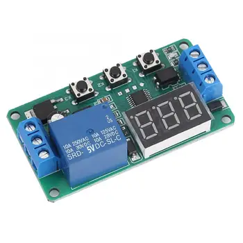 

YYC-2 DC 5V/12V Single Channel Timer Control Switch Relay Module Trigger Cycle Adjustable Timer Relay
