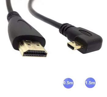 

Right Angled 90d 90 Degree Micro HDMI to HDMI Male HDTV Cable 50cm 150cm 0.5m 1.5m 5ft XOOM for Tablet