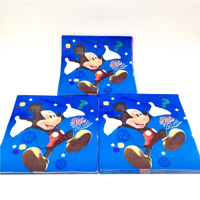 51 шт./лот disney Микки Маус набор День рождения счастливечерние ребенок как бумажное полотенце День Рождения украшения принадлежности для детей