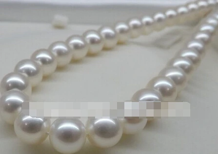 

Free shipping >>@ 1331 GENUINE HUGE AAA 18" 11-12MM ROUND SOUTH SEA WHITE PEARL NECKLACE