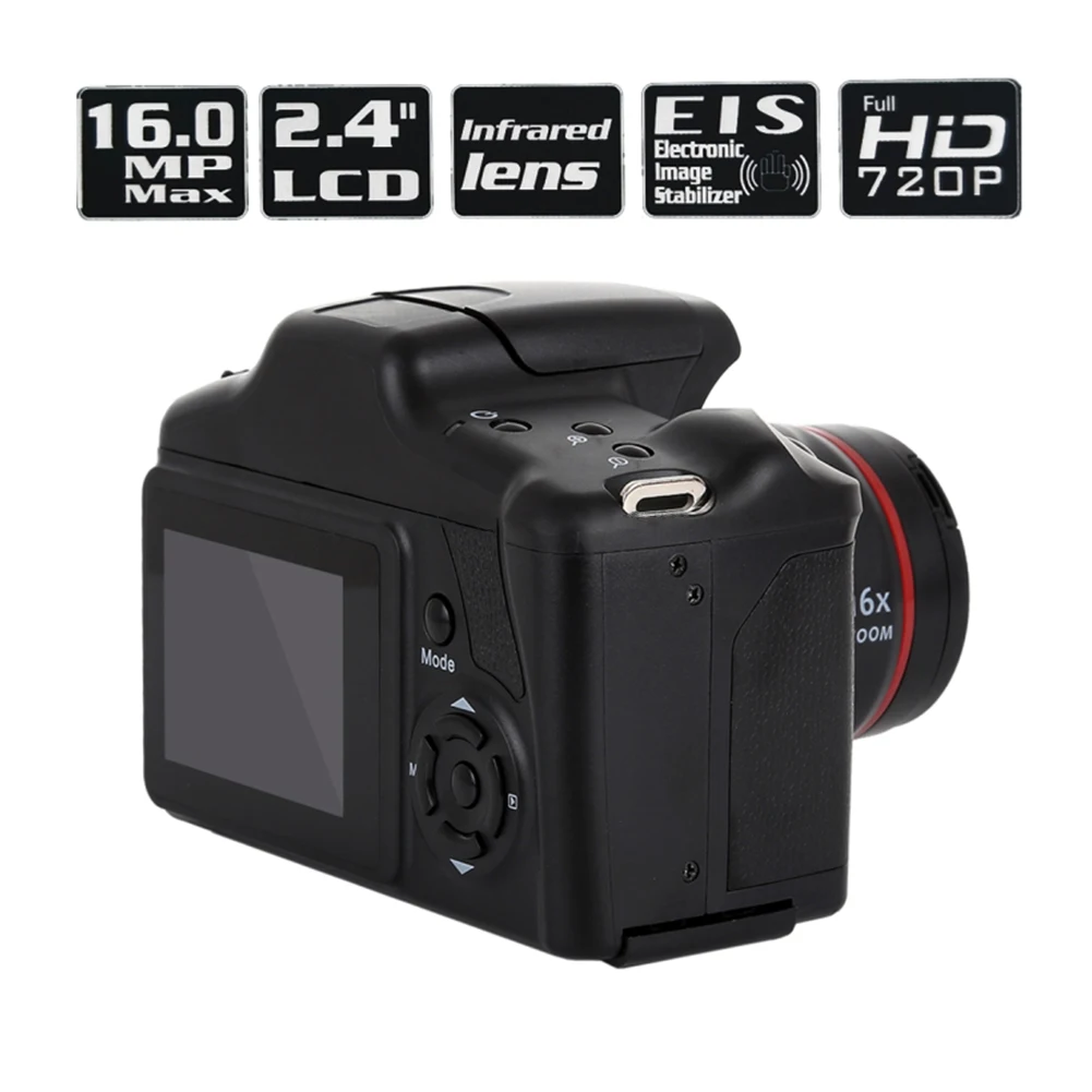 

Portable Digital Camera Camcorder Full HD 1080P Video Camera 16X Zoom AV Interface 16 Megapixel CMOS Sensor