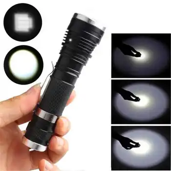 

Super Bright 2500 LM 3 Modes XML T6 LED Fit 18650 Focus Flashlight Mini Torch led flashlight 18650 torch flashlight t6 #4S3