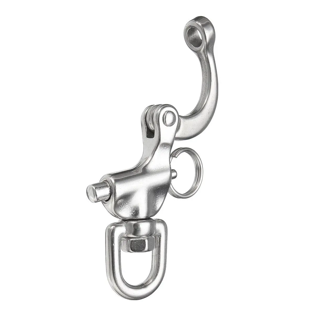 New Durable Swivel Snap Shackle 316 Stainless Steel Quick Release Marine Boat Anchor Chain Eye Shackle D Ring Swivel Snap Hook