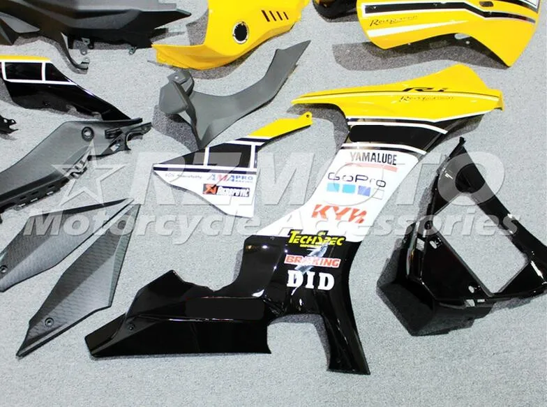 Инжекторный комплект подходит для YAMAHA YZFR1 YZF R1 15, 16, 17, 18, YZF1000 ABS Обтекатели Желтый Черный 8
