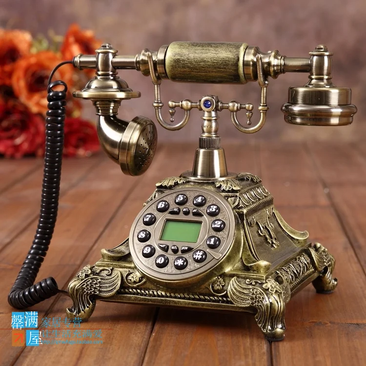F015 Античный Телефон Винтаж для сотового телефона, система Handsfree/синий экран/идентификатор звонящего