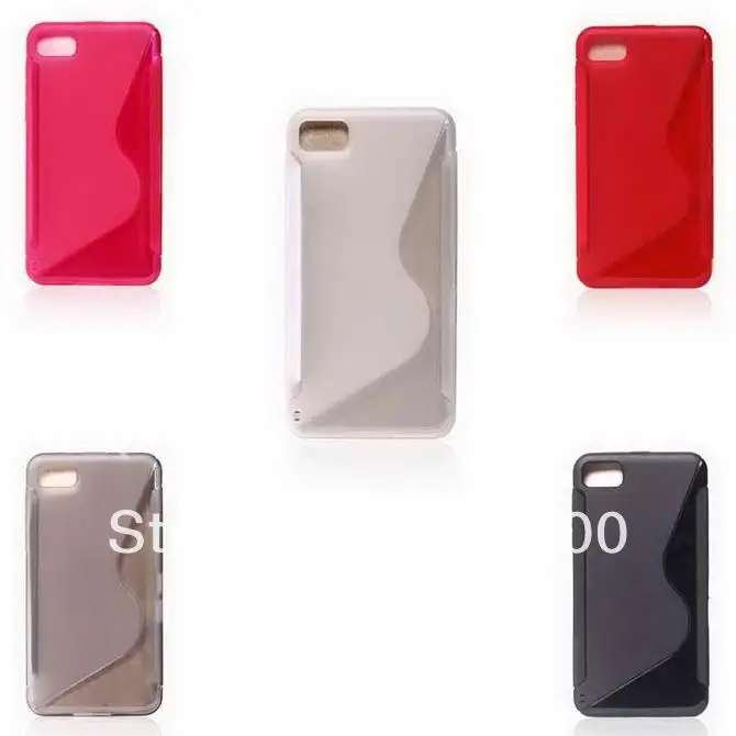 Gel Rubber mobile phone case Skid-proof S line Soft for Blackberry Z10 BB 10 10pcs/lot |