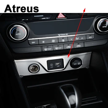 

Atreus 1pc Car Accessories Stickers For Hyundai Tucson 2017 2016 2015 Console Dashboad Engine Power Button Cigarette Panel Trim