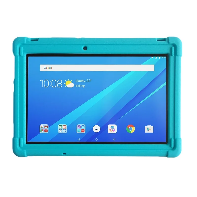 Mingshore силиконовый чехол для lenovo Tab3 Tab 3 10 бизнес TB3-X70F/N/L противоударный чехол для планшета Для lenovo Tab 2 A10-70F чехол - Цвет: Turquoise