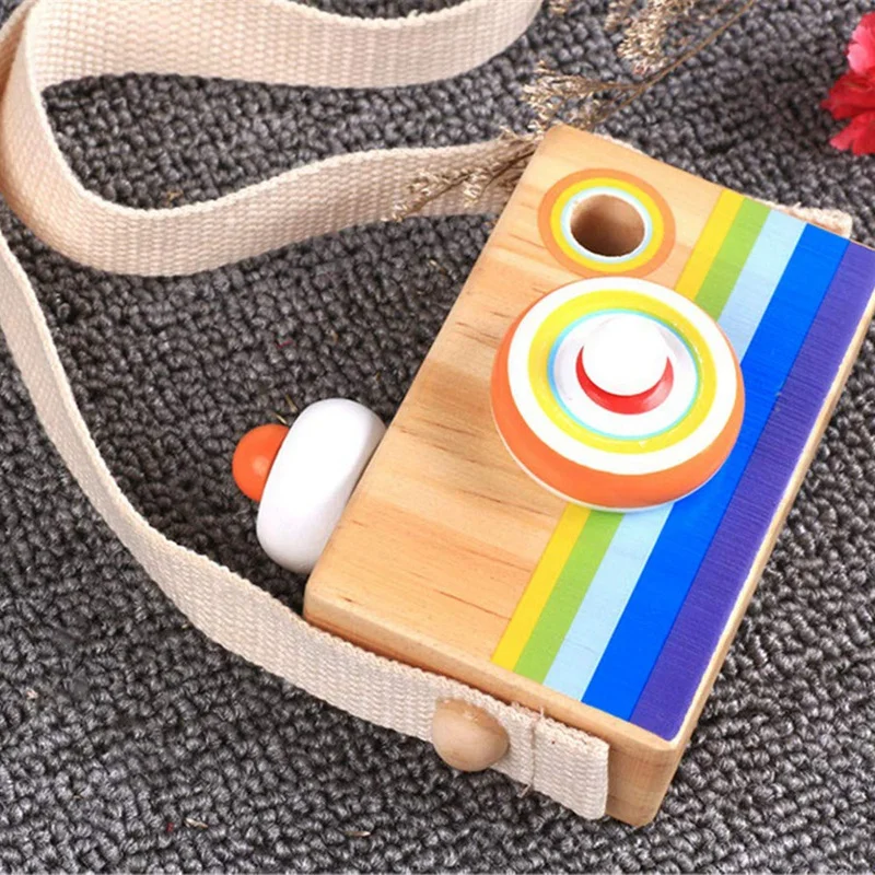 Детская камера деревянная камера калейдоскоп мини деревянная камера игрушка цветная деревянная камера портативная камера ребенок