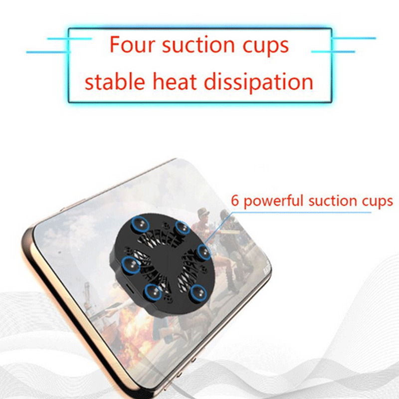 Portable Radiator Gamepad Holder Mobile Phone Cooler Cooling Fan Heat Sink Mute