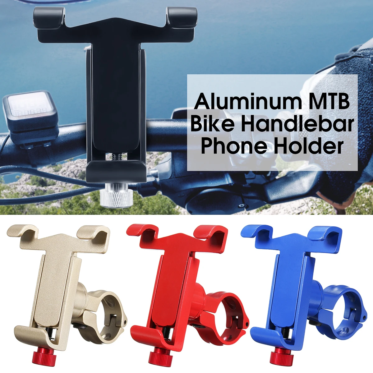 

Aluminum Bicycle Cycling Stand Bracket Motorcycle Handlebar Phone Mount Rear View Mirror Phone Holder for Iphone for Samsung S9