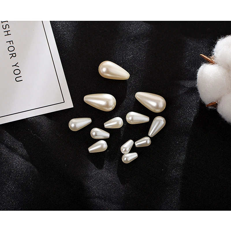 

DIY accessories accessories 10/12/15MM ABS water drop plastic pearls / pearl color Acrylic Pendant through hole