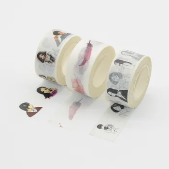 

washi tape girl masking tapes kawai washi fita adesiva japanese stationery bant washitape cinta adhesiva decorativa