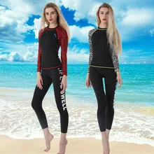 HISEA Гидрокостюм из лайкры, Женский костюм для серфинга с длинным рукавом, одежда для плавания, Рашгард, рубашки для плавания, Раздельный гидрокостюм для плавания, Женский костюм для серфинга