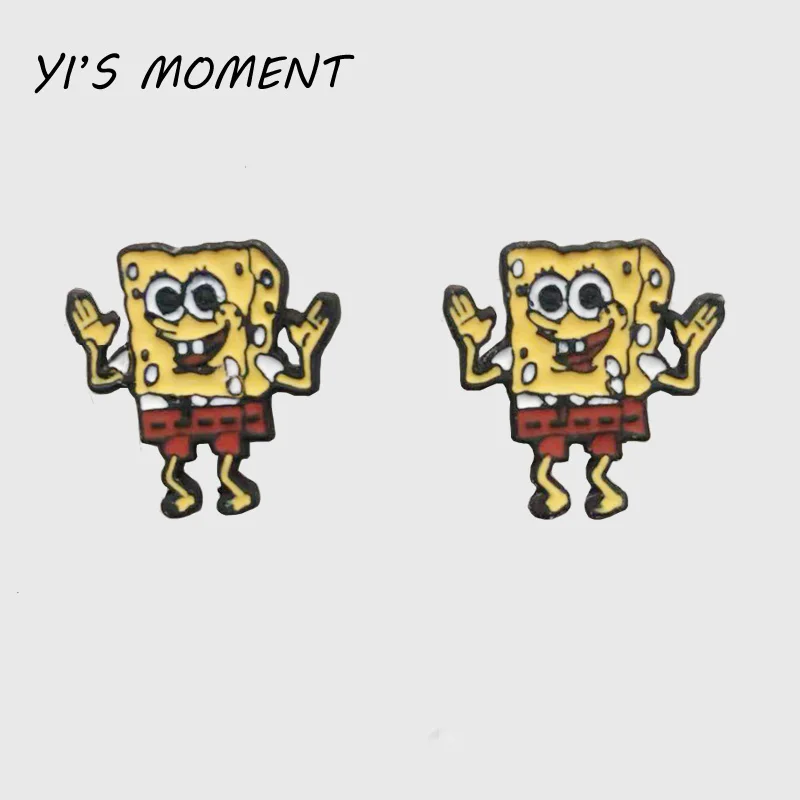 

2019 new model birthday Gift Enamel Animal Jewelry Lovely SpongeBob SquarePants Earrings Women Earing for kids