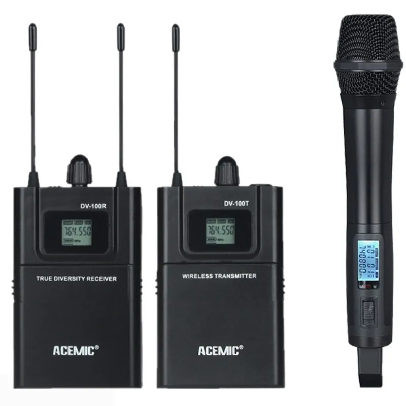 

New ACEMIC DV-100SET wireless camera recording microphone handheld microphone for interview TV program short movie producing