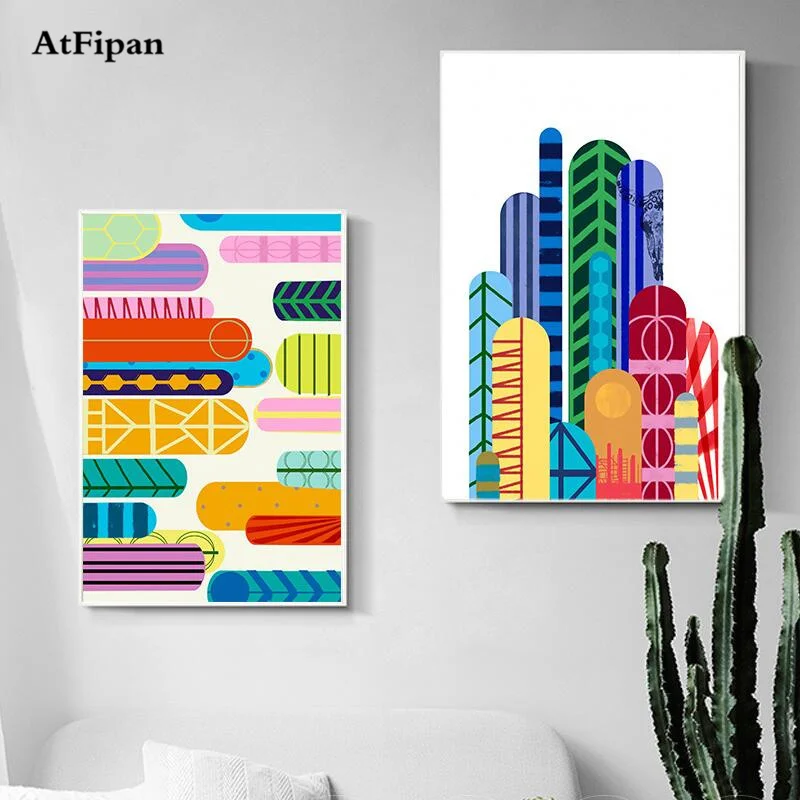 

AtFipan Graphic Wall Pictures For Living Room Cuadros decoracion HD Print Painting Modern Wall Art Home Decor Canvas Posters