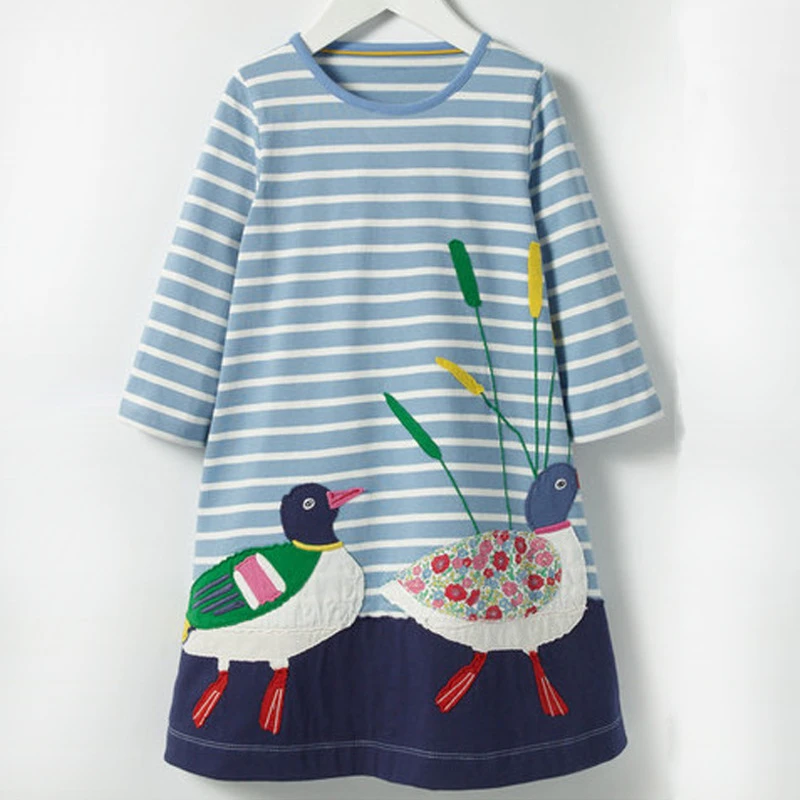 N Bebe Fille Robe Enfants Vetements Automne Princesse Filles Robes Bebe Tunique Animaux Appliques Robes Maillot Aliexpress