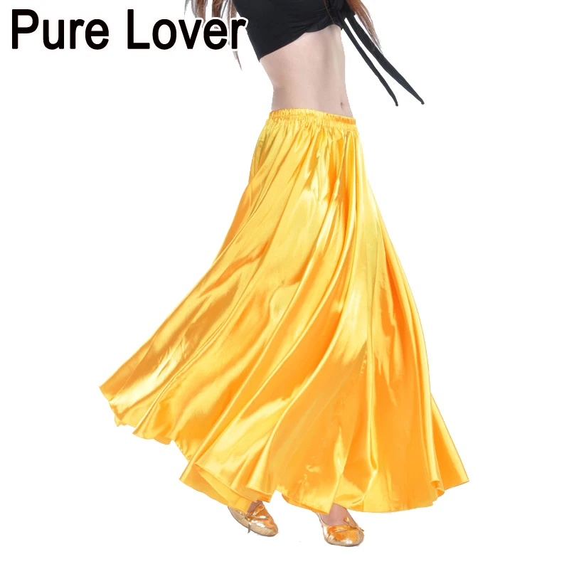 15pcs/lot, Shining Satin Long Spanish Skirt Swing dancing costume Belly Dance Costume 14colors available